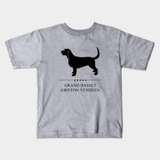 Grand Basset Griffon Vendeen Black Silhouette Kids T-Shirt